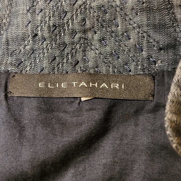 Elie Tahari Embroidered Blazer, Navy - Picture 4 of 10